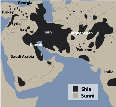 Phần lớn Islam đều tập trung tại Trung Đông